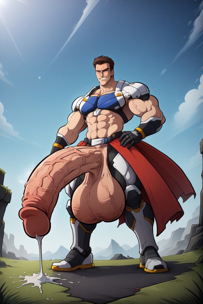 Brown Eyes, Thick Voluptuous Juicy Thighs, Hyper Balls Porno IA Gay