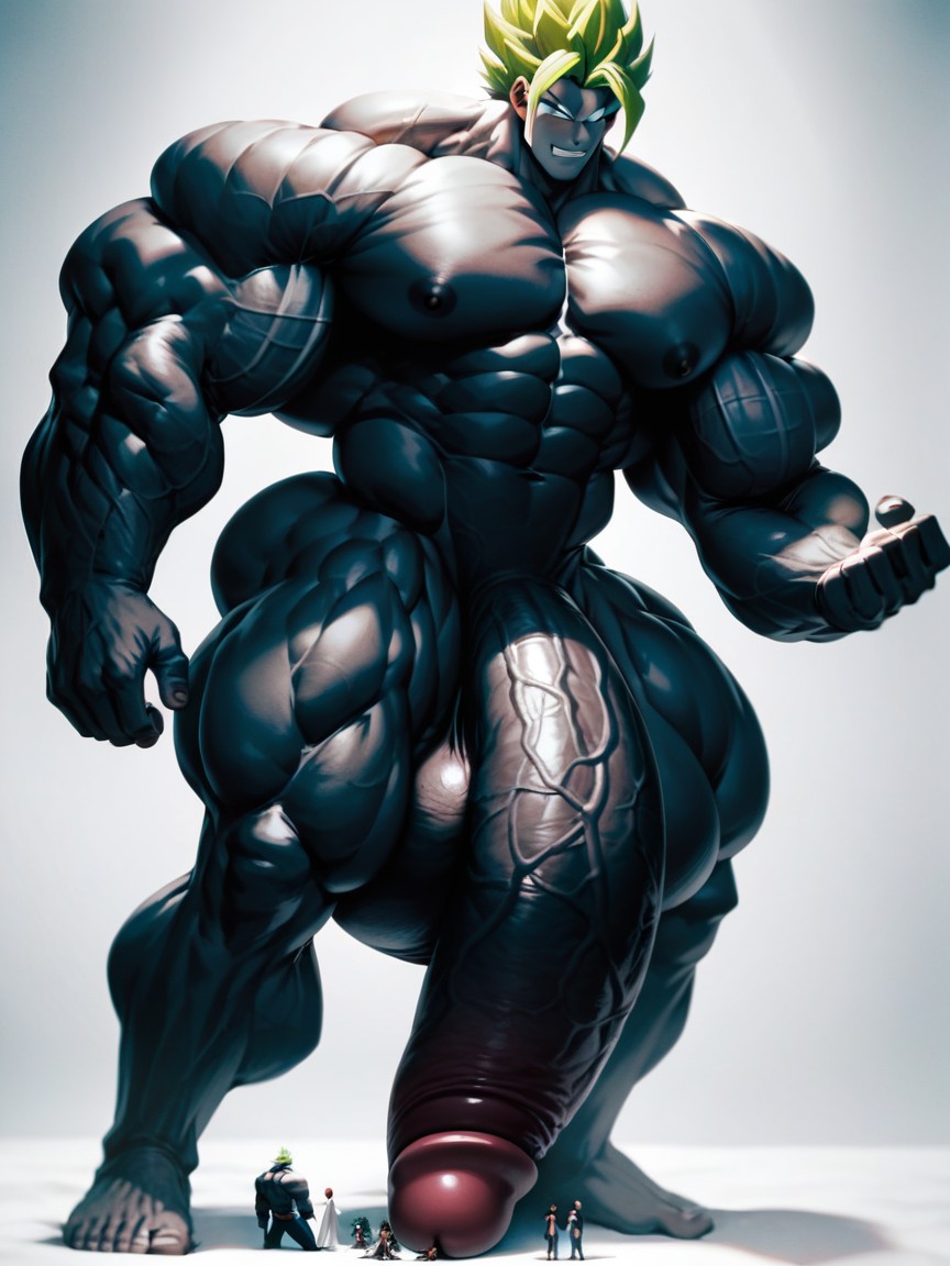 Wide, Hyper Macro, Hyper Penis Porno IA Gay
