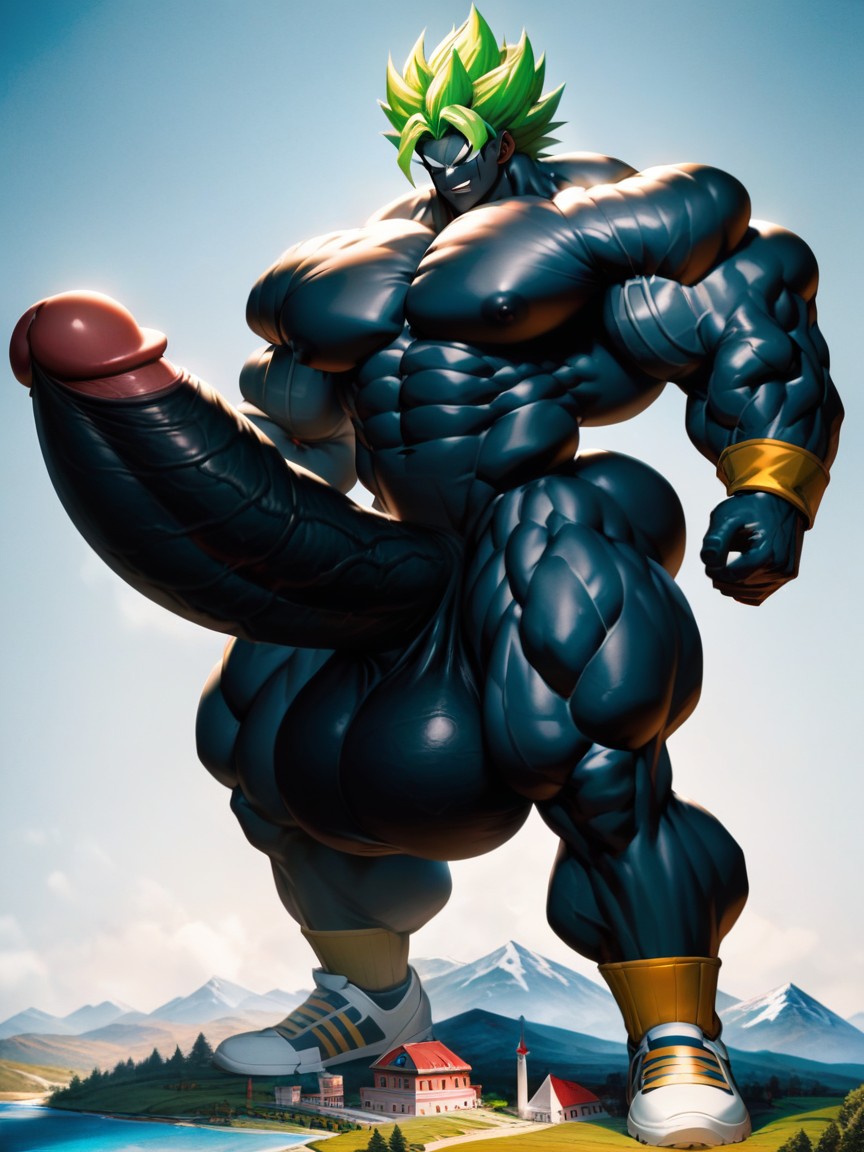 Big Man, Green Hair, Huge Testicles Porno IA Gay