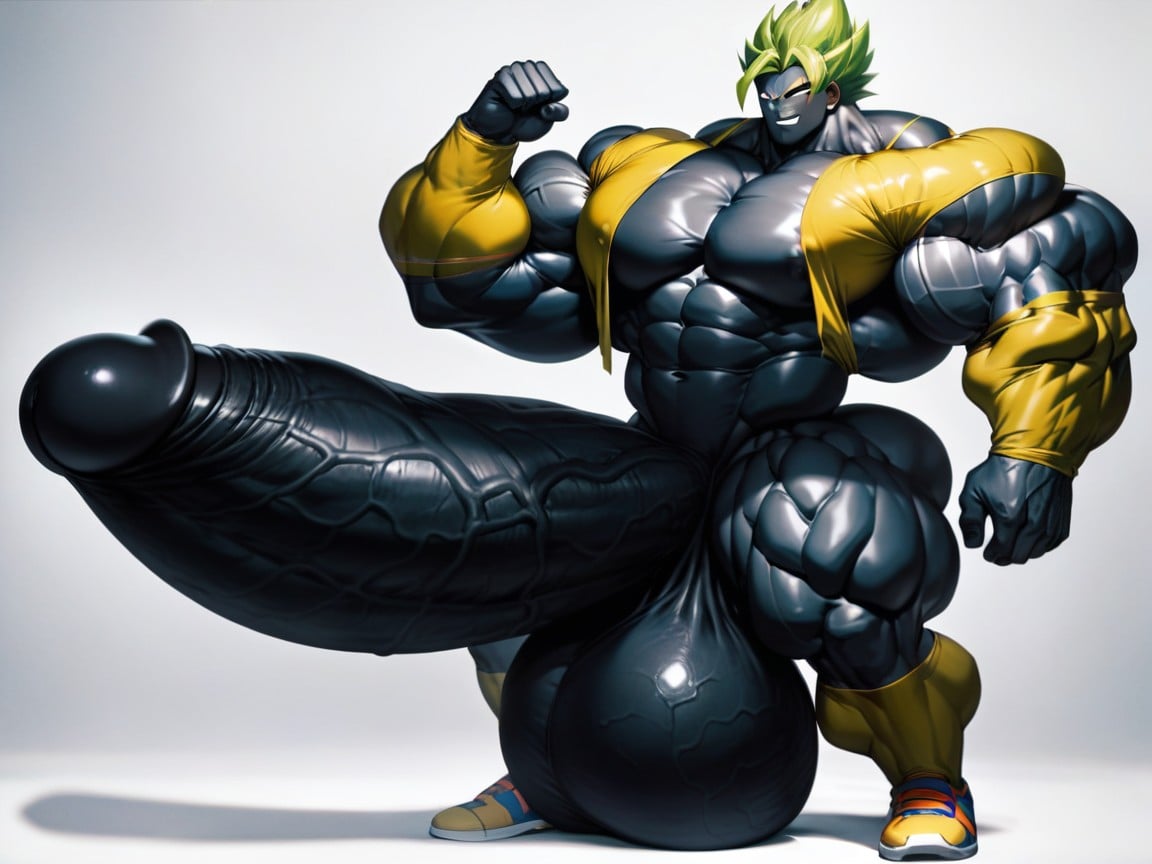 Black Skin, Hyper Penis, Huge Testicles Porno IA Gay