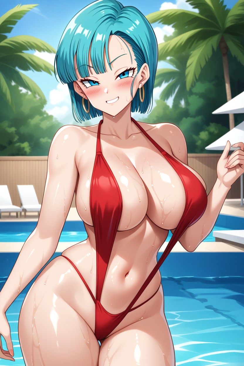 Showing Off Body, Hands Touching Body, Aroused Hentai AI Porn