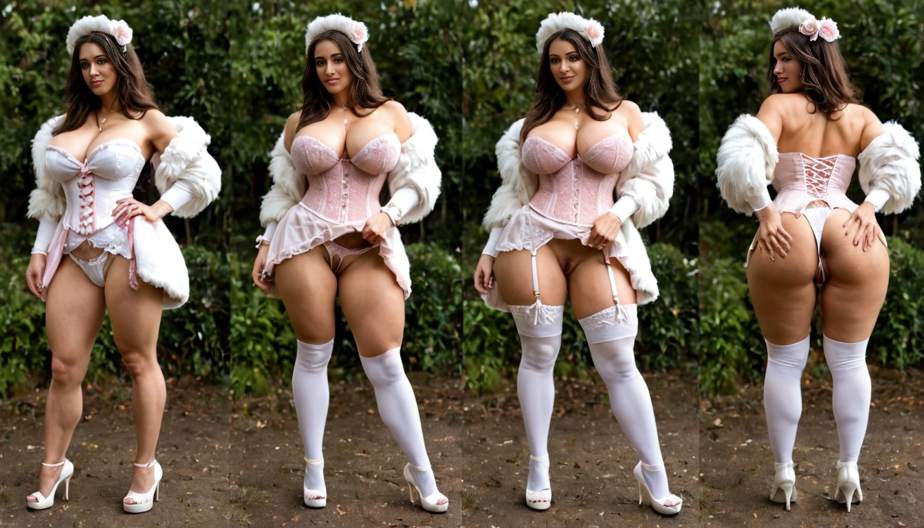 Fur Coat, Spreading Ass, 30+ AI Porn