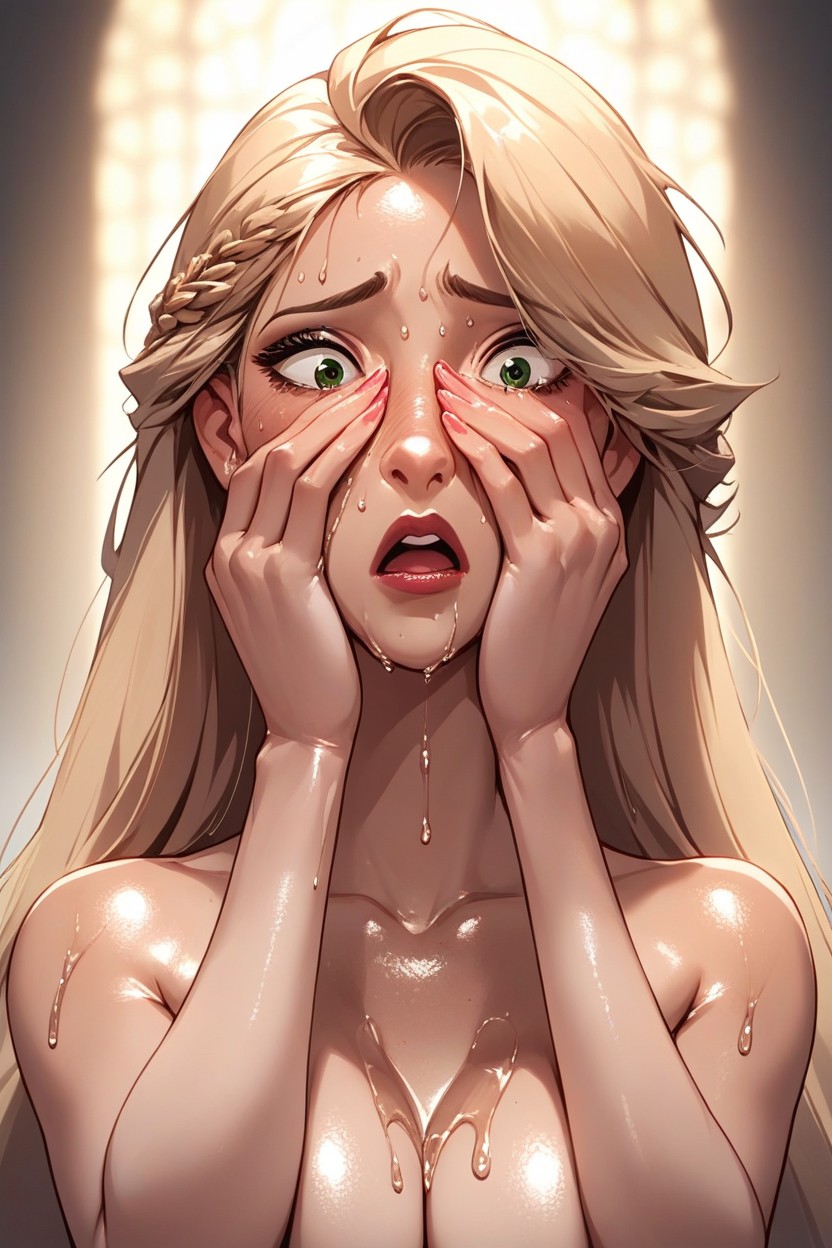 Face Close Up, Shocked, Rapunzel Furry AI Porn