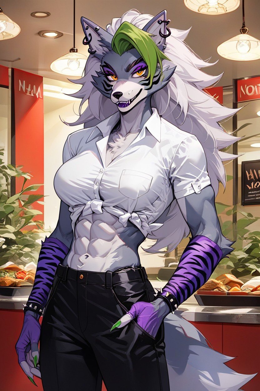 Shirt, Trousers, Roxanne Wolffnaf Furry AI Porn