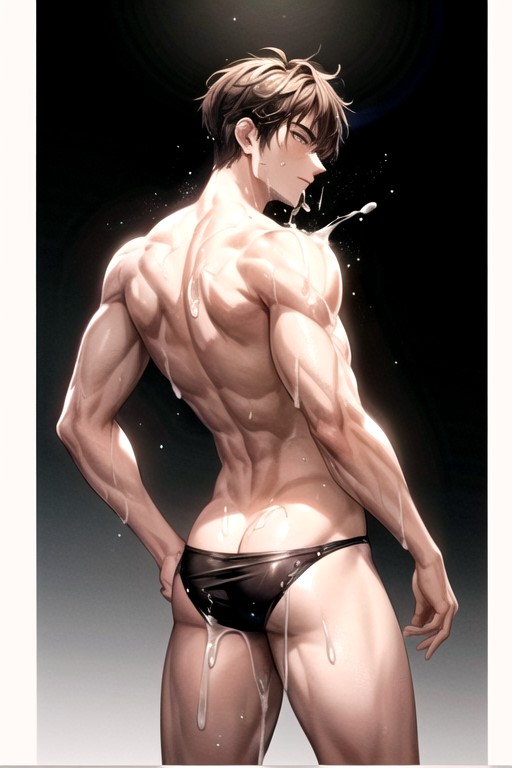 Nice Ass, Showing Off Hole, Cum Dripping Out Of Ass 게이 AI 포르노