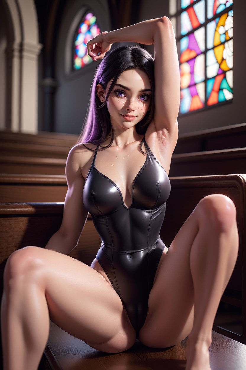 Gorgeous, Athletic Body, Arms Up Hentai AI Porn