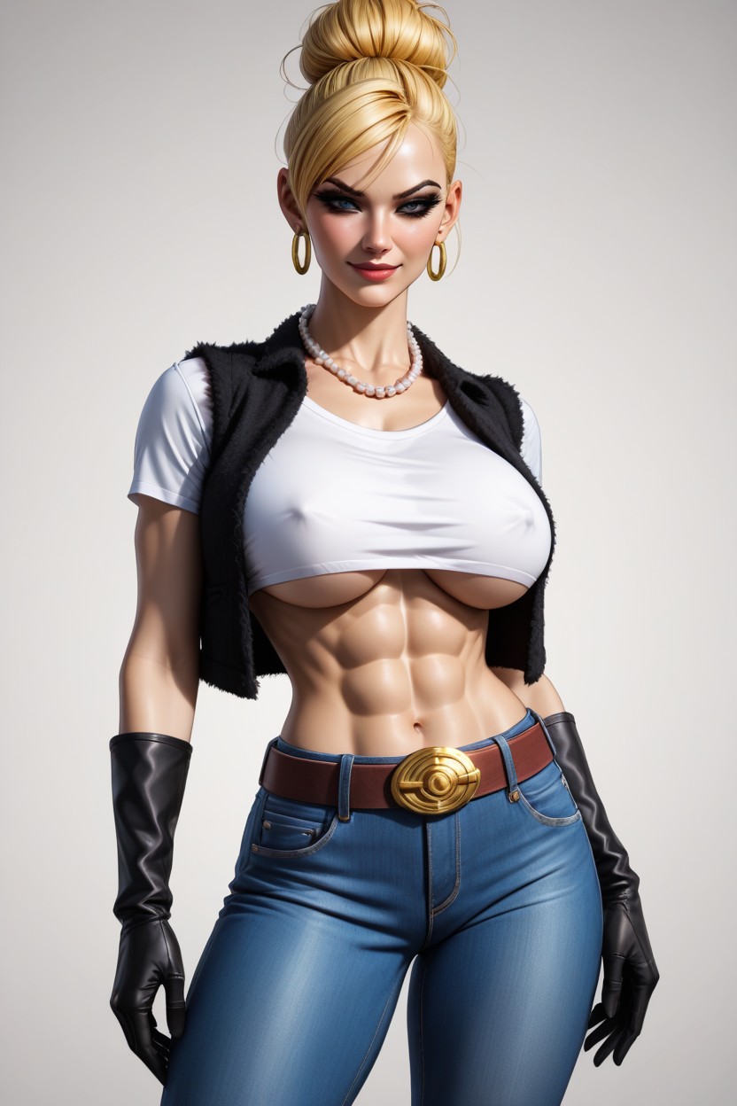 Underboob, 18+, Android From Dragon Ball Z Physical Features • Hair Hentai AI Porn