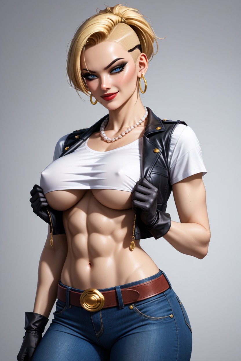 Boobs Exposed, Puffy Nipples, Large Breast Hentai AI Porn