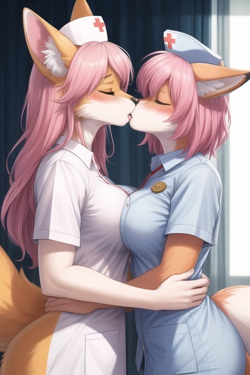 18+, Fox, Girls Kissing Furry AI Porn