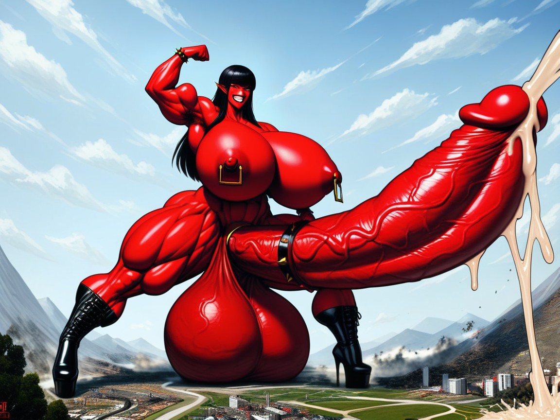 Cum, Toned, Massive Monster Cock Hentai AI Porn