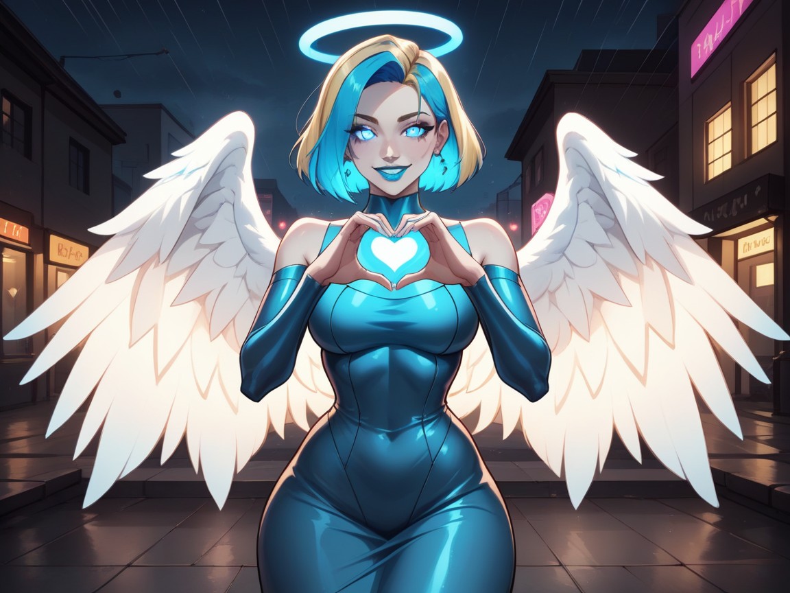 Musical Background, Sloped Shoulders, Rounded High Breasts AI Porn