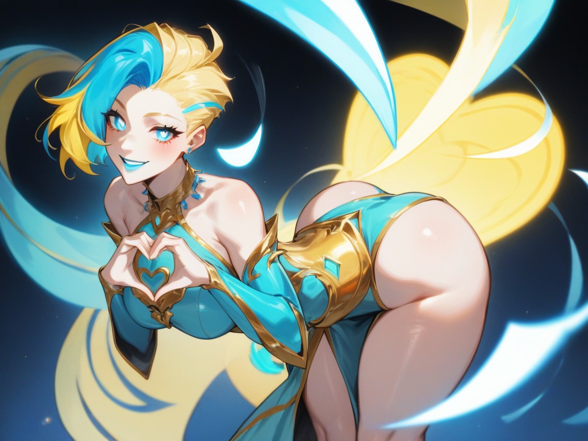 Round Eyes, Blonde Hair, High Brightness Effects Hentai AI Porn