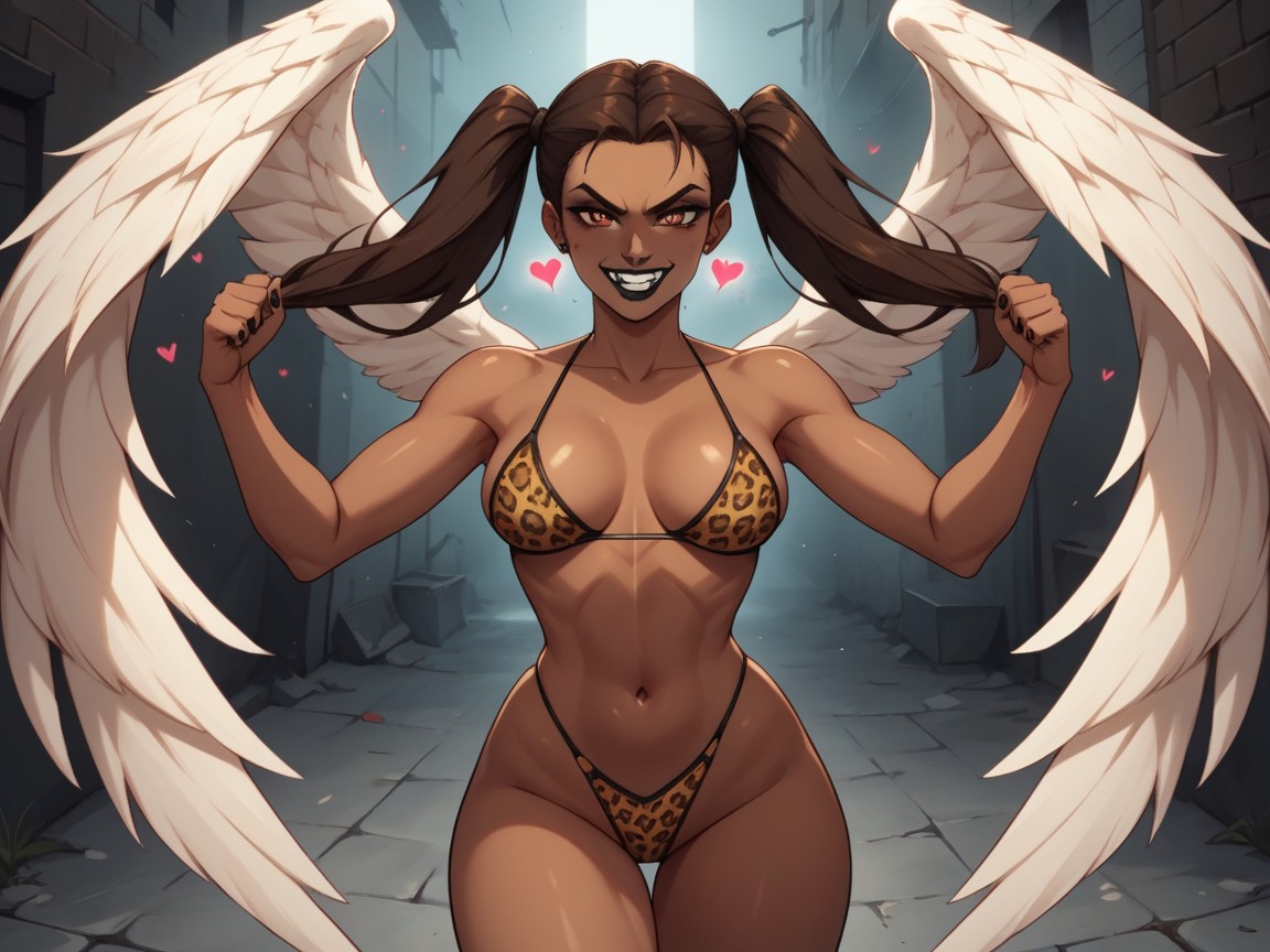 Low Chest Width, Goddess Of Love, Dark Alley Way Location AI Porn