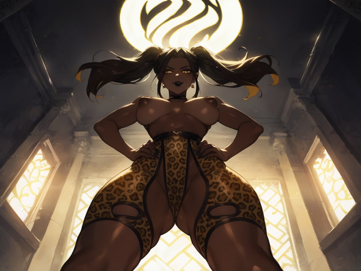 Gapped Thighs, Ultra Detailed, Neon White Angel Wings Hentai AI Porn