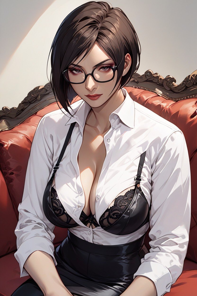 Black Skirt, 18+, White Shirt Транссексуалы AI порно