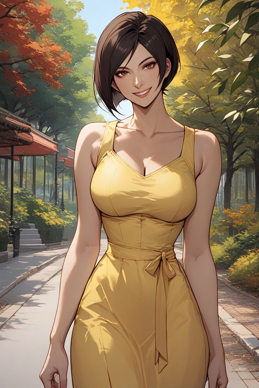 Ada Wong, 18+, Yellow Sundress퍼리 AI 포르노