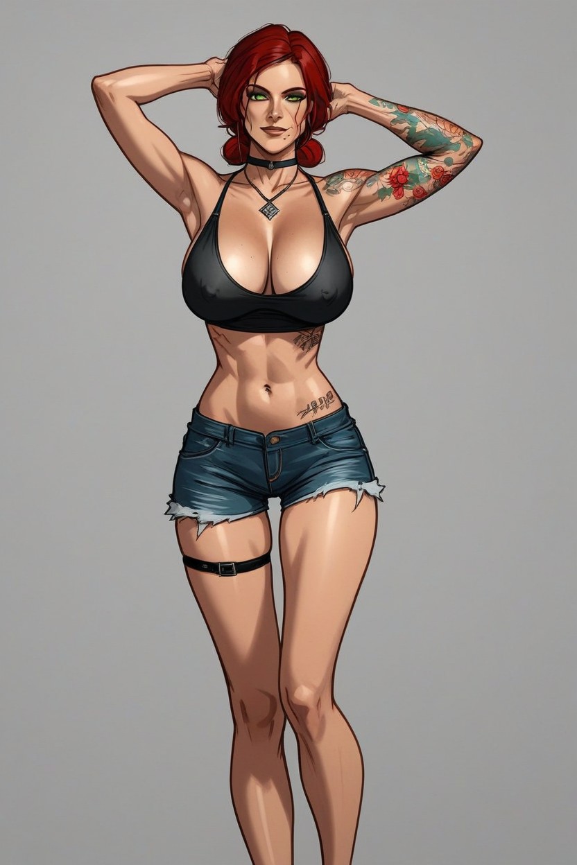 Cleavage, Legs, Standing AI Porn