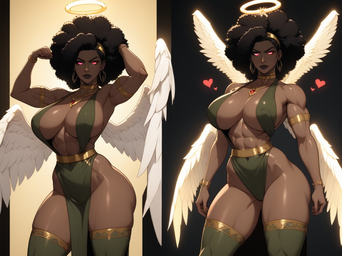 Saturated Colors, Dark Brown Skin, 1 Personne Porno IA Latina