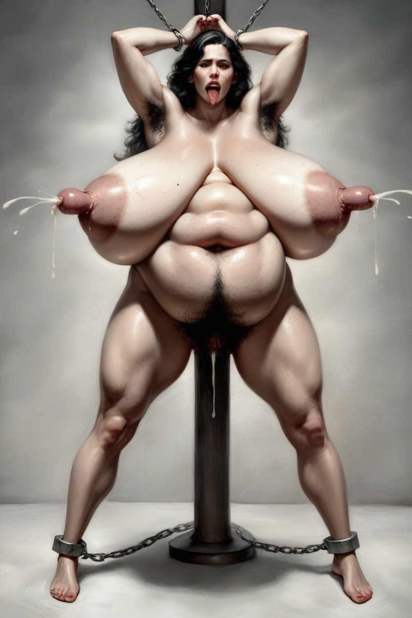 Teats As Nipples, Hairy Belly, Ahegao Porno IA