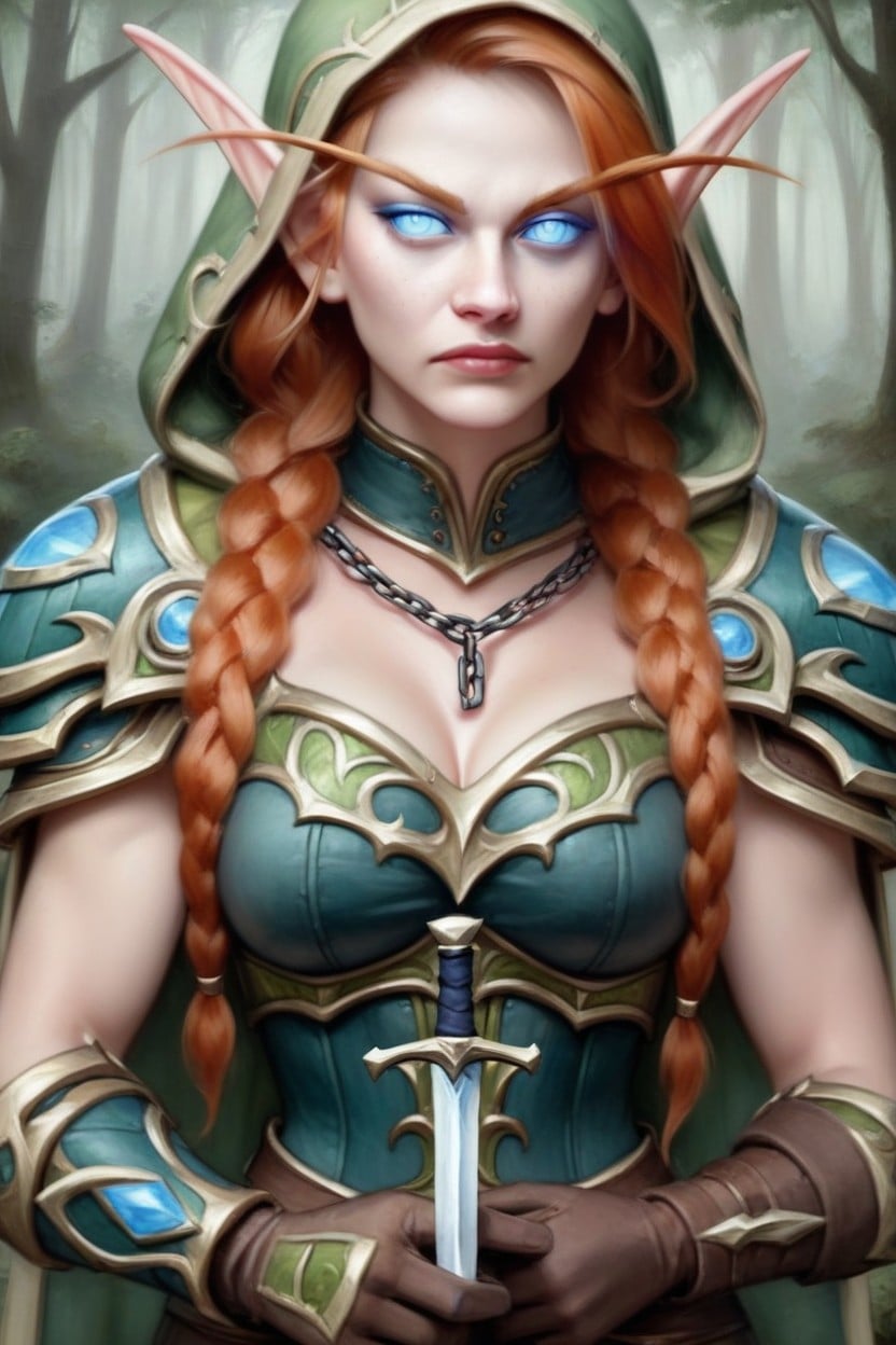 Anatomically Correct, Belly Covered With Green Armor, Green Corset AI Porn