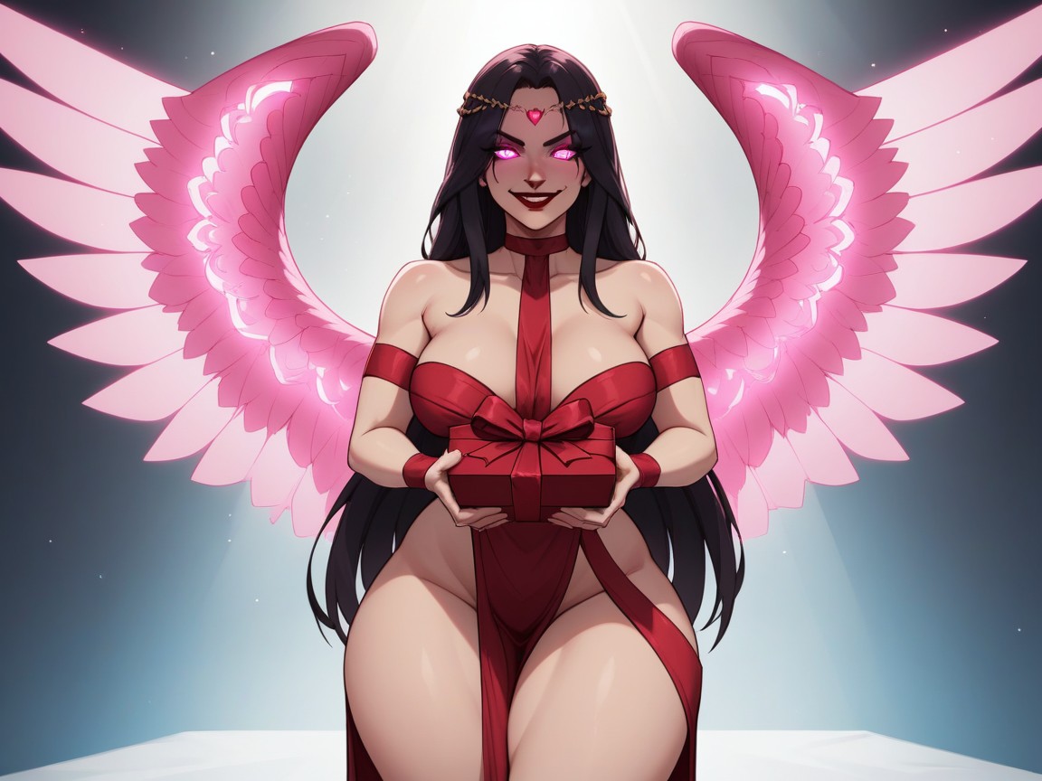 Smug, Round Ass Depth, Straight Black Hair AI Porn