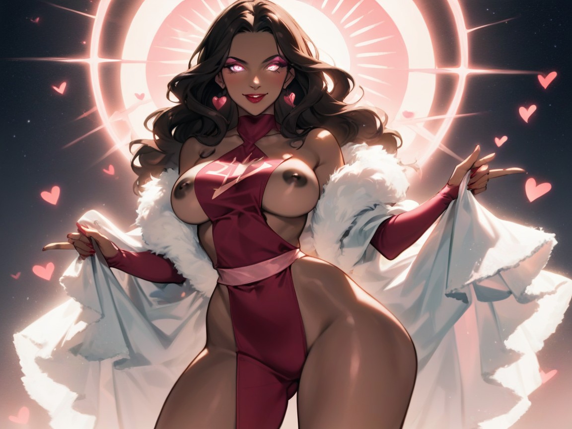 Red Lipstick, High Color Contrast, Wide Ass Cheeks Hentai IA