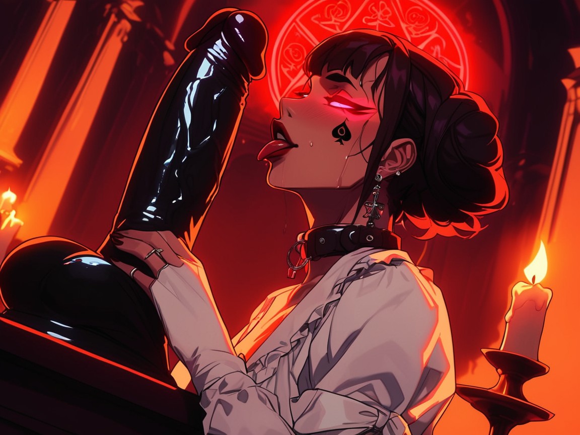 Side View, Collar, Queen Of Spades Tattoo AI Porn