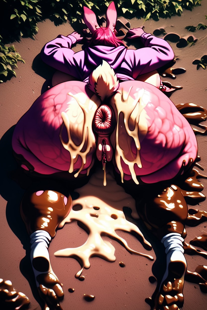 Pink Fluffy Hoodie, Muddy Place, Anus Furry AI Porn