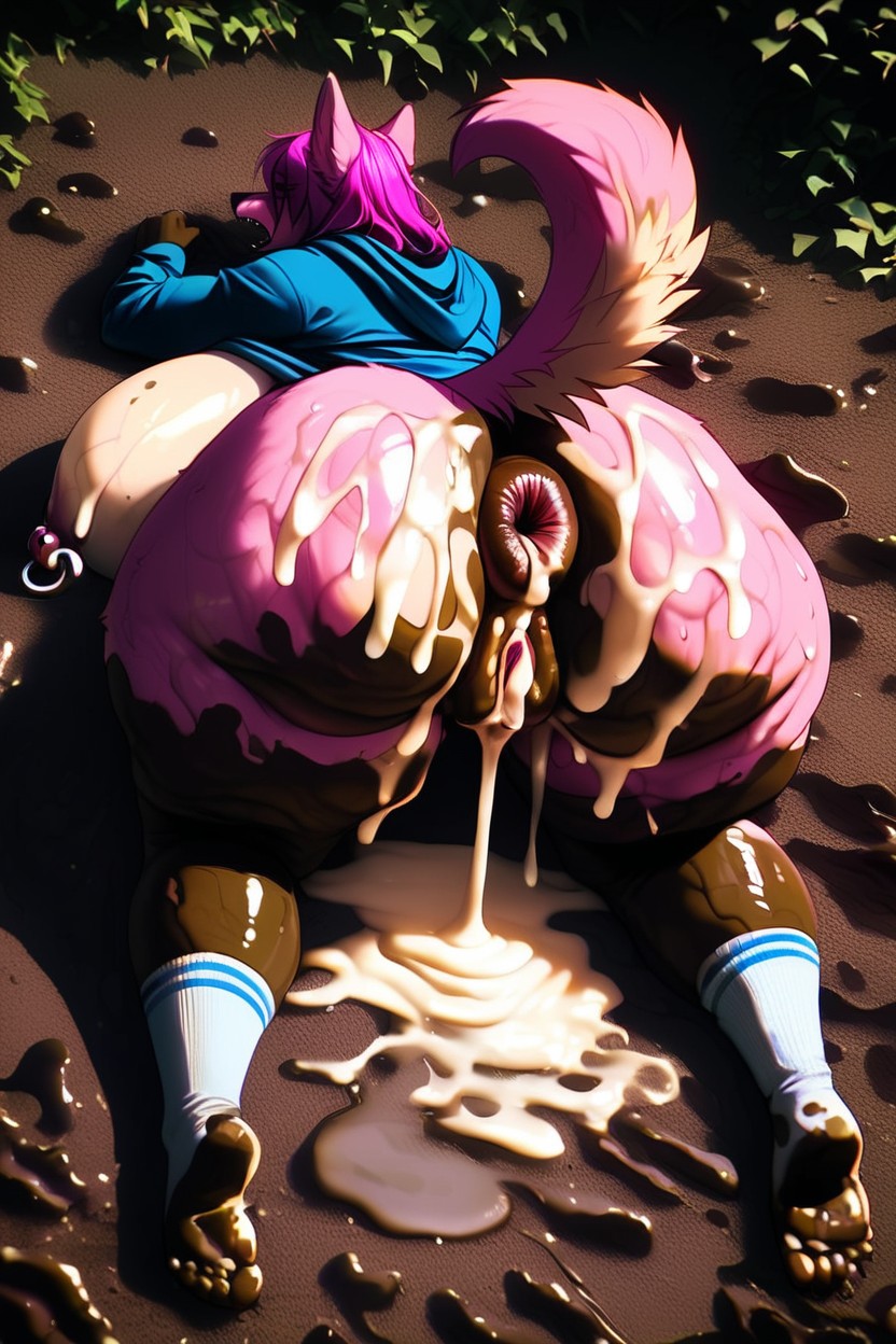 Muddy, Mud, Fat Pussy Lips Furry AI Porn