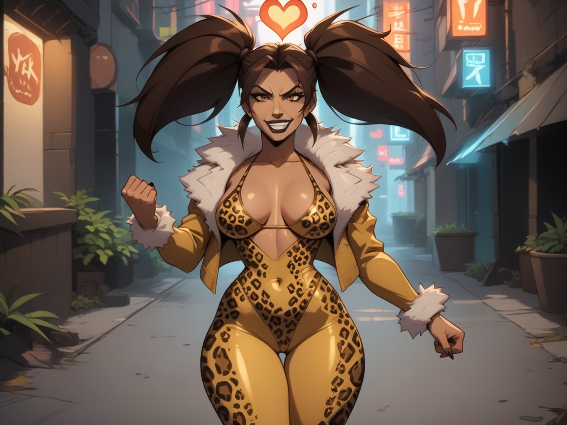 Fist Bump, Saturated Colors, 18+ Latina AI Porn