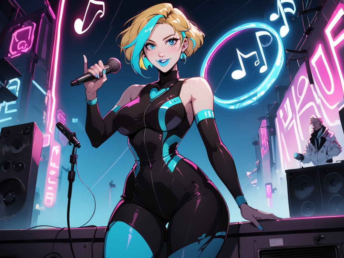 Night Club Location, Low Torso Height, Happy Face Hentai AI Porn