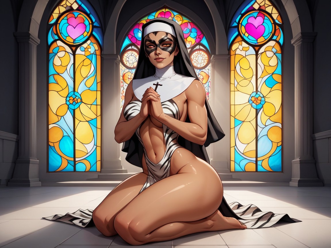 Kneeling, High Brightness Effects, Woman Ultra Detailed AI Porn