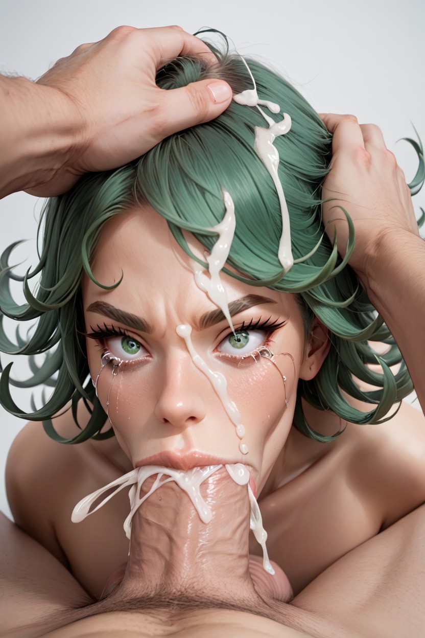 Soft Shadow, Grabbing Her Head, Eyeliner AI Porn