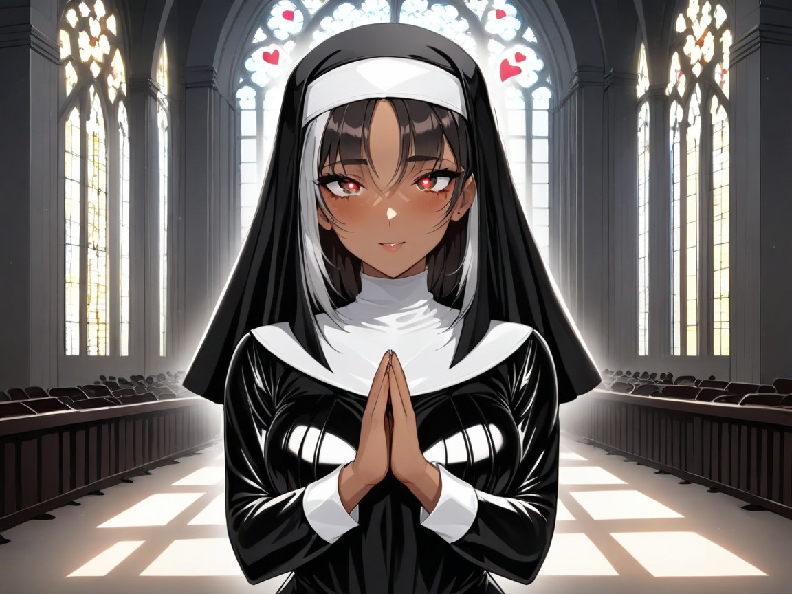 Firm Breasts, Nun, Chest And Hips Proportionate AI Porn