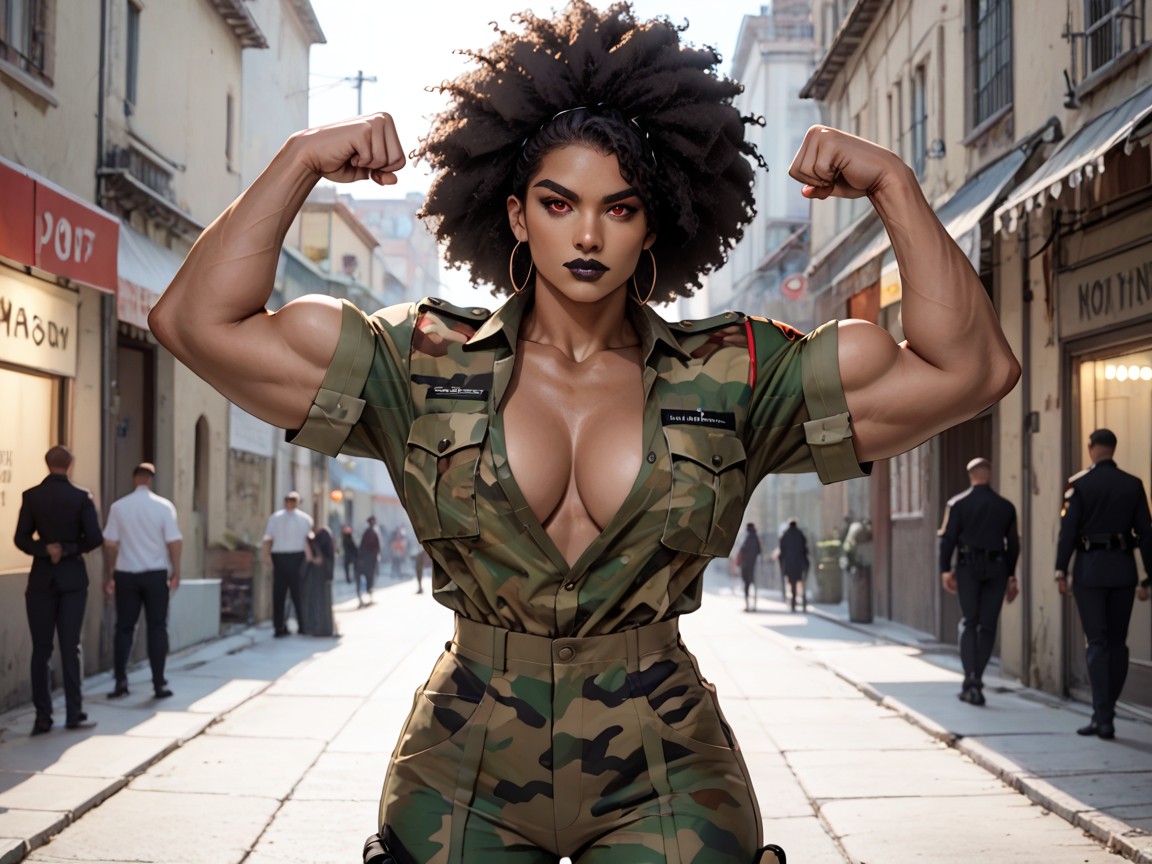 Woman Ultra Detailed, Afro, Culo Redondeado Porno latina IA