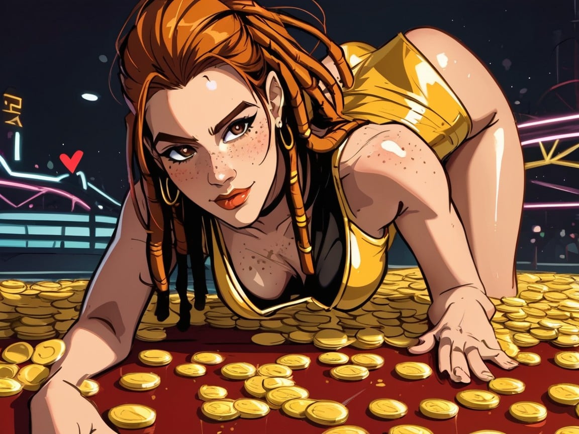 Medium Ass, Wild West, Freckles On Face Latina AI Porn