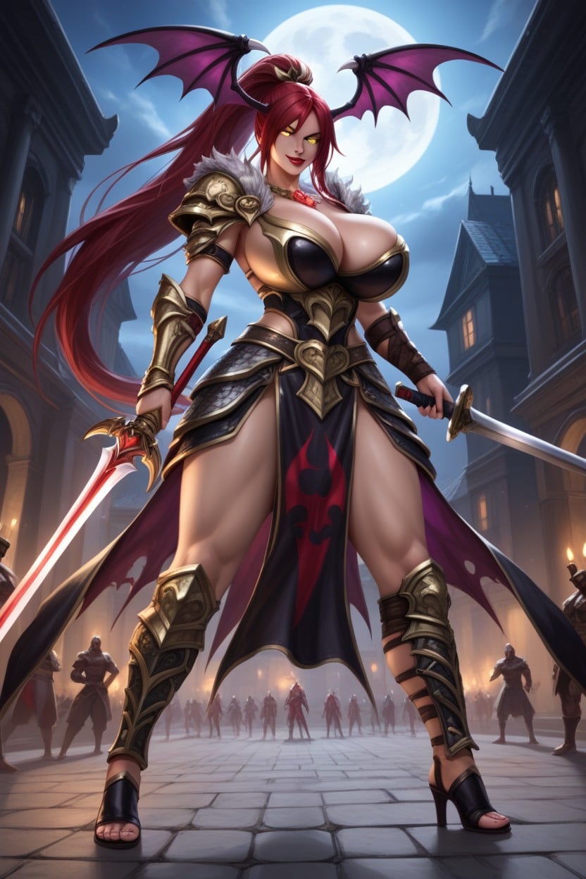 Taki From Soul Calibur, Big Ass, Red Lipstick Hentai AI Porn