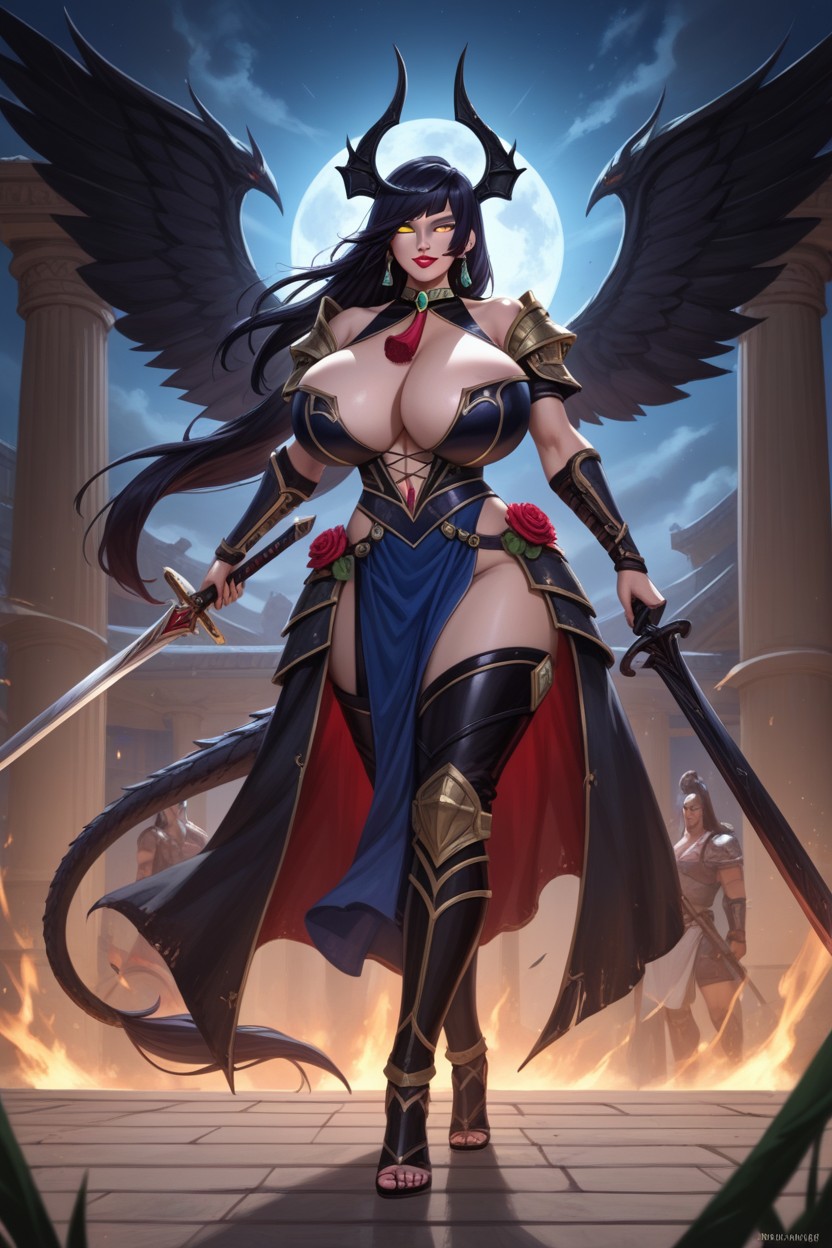 Leg Armor, Night, 18+ Hentai AI Porn