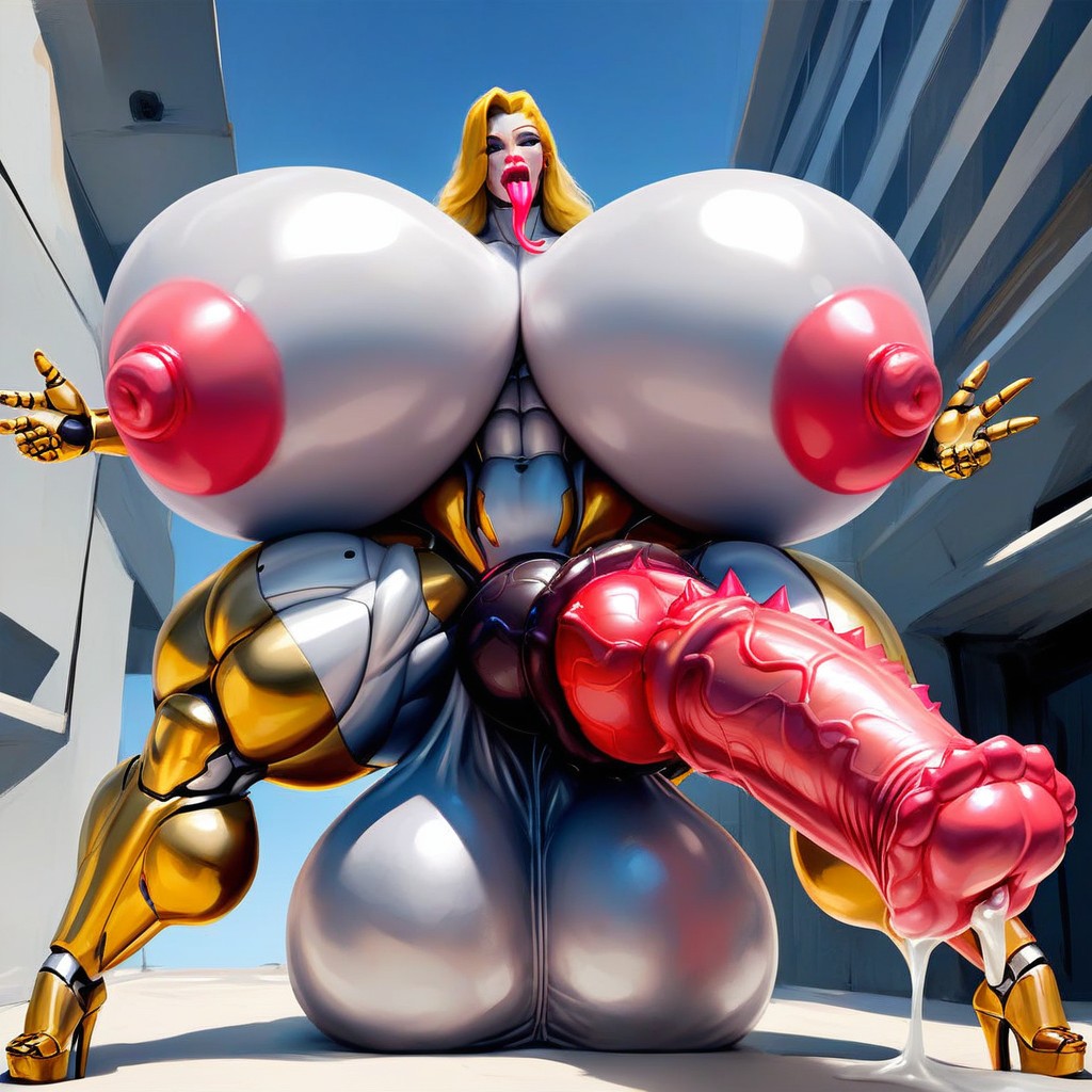 Bubble Butt, Bottom Up, Excessive Precum Shemale AI Porn