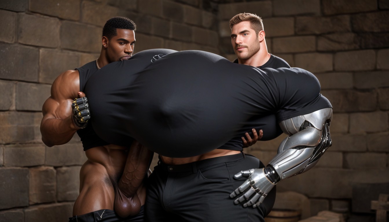Hyper Robotic Arms, Male Only, Angry Expression AI Gay Porn