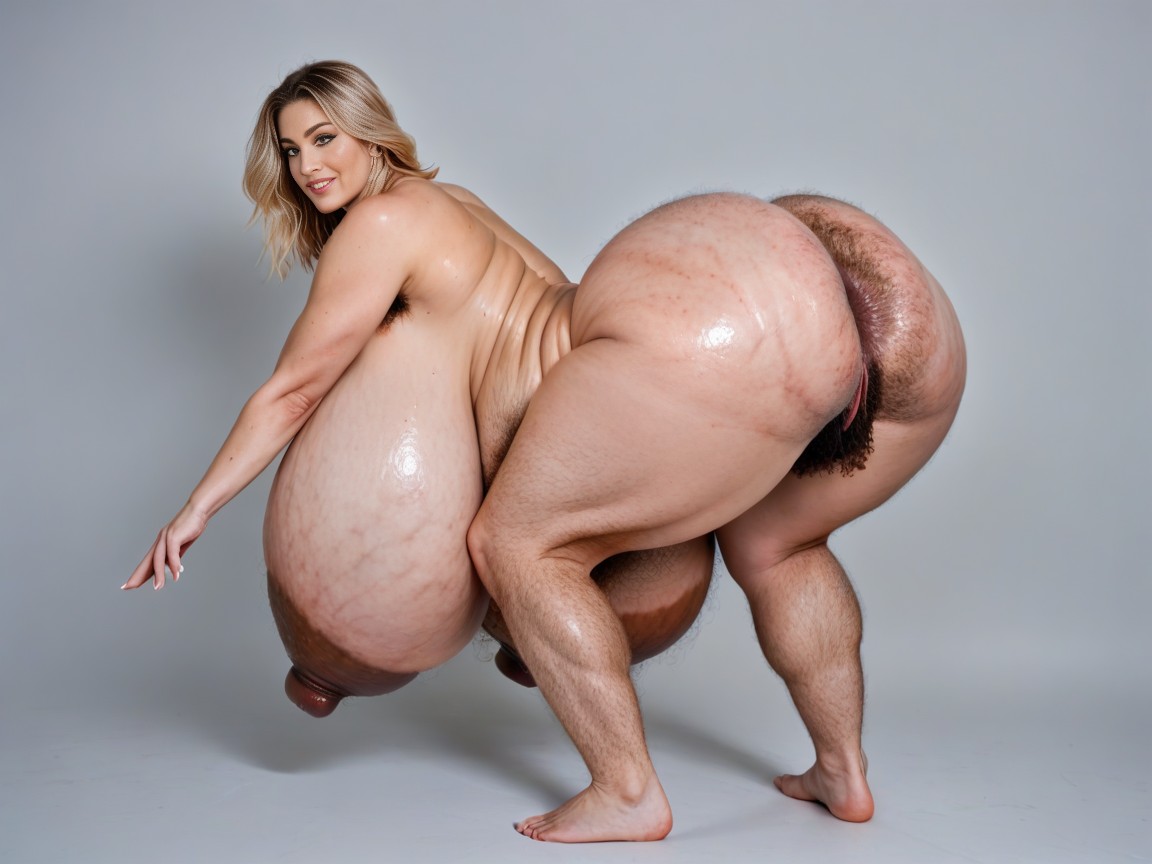 Full Body Pose, Belly Fat, Juicy Butt AI Porn