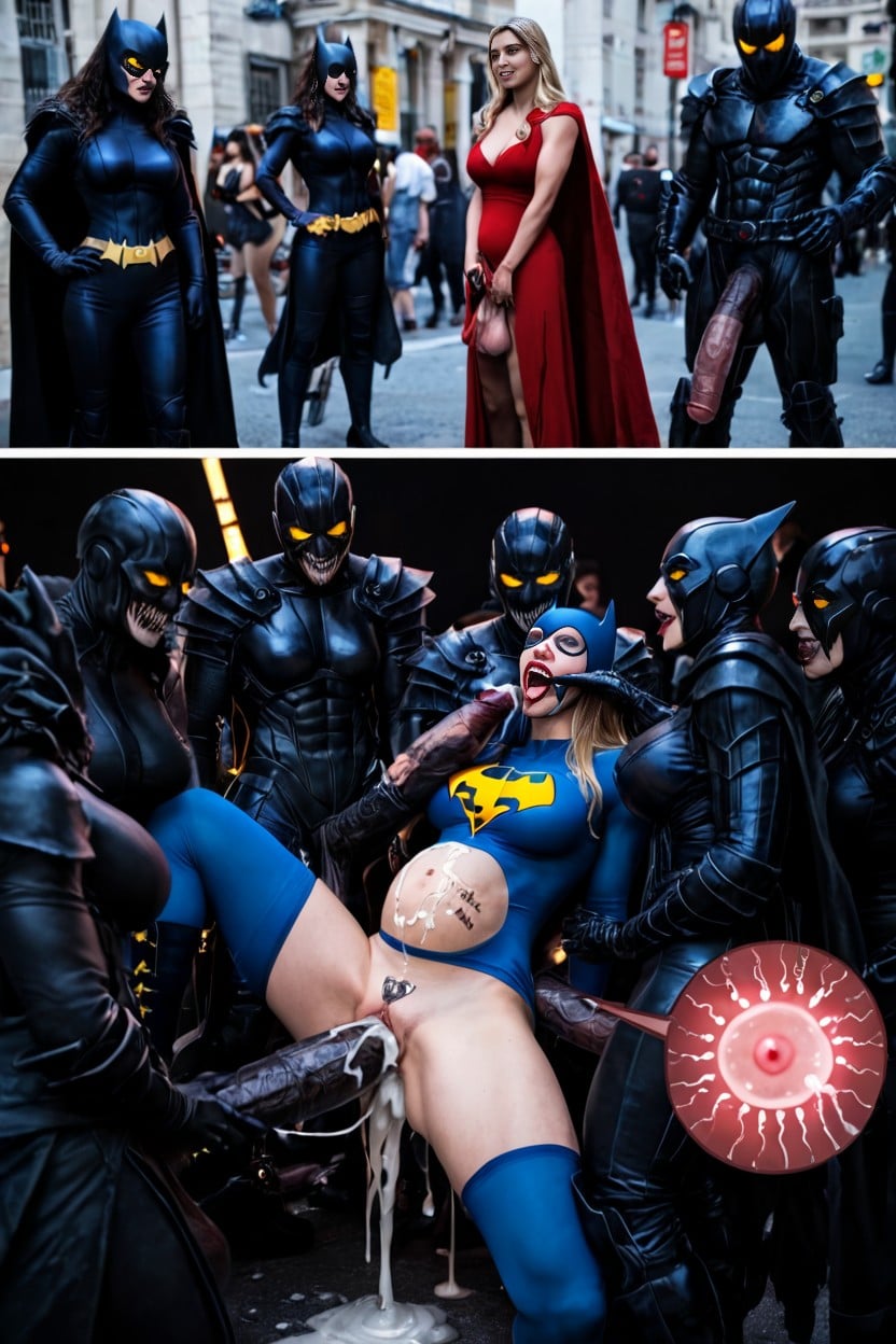 Futanari Gigantic Dark Evil Tentacle Beast Female Villain Monster Is Bigger, Cum On Body, Recording AI Porn