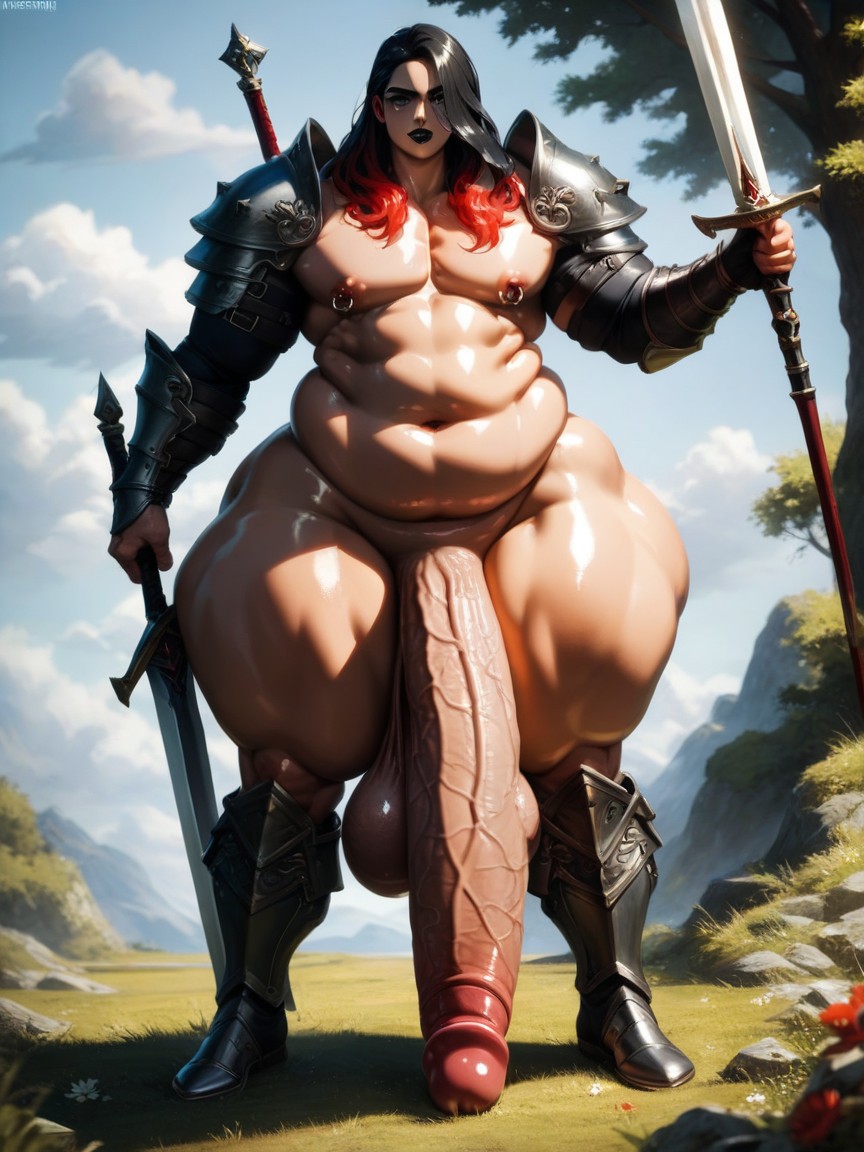 Morbidly Obese, Meadow, Cock Longer Than Leg AI Gay Porn