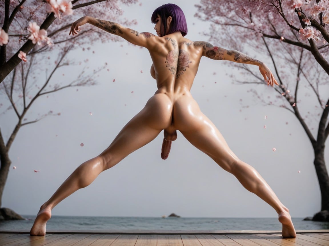 Long Legs, Full Body, Small Breast Shemale AI Porn