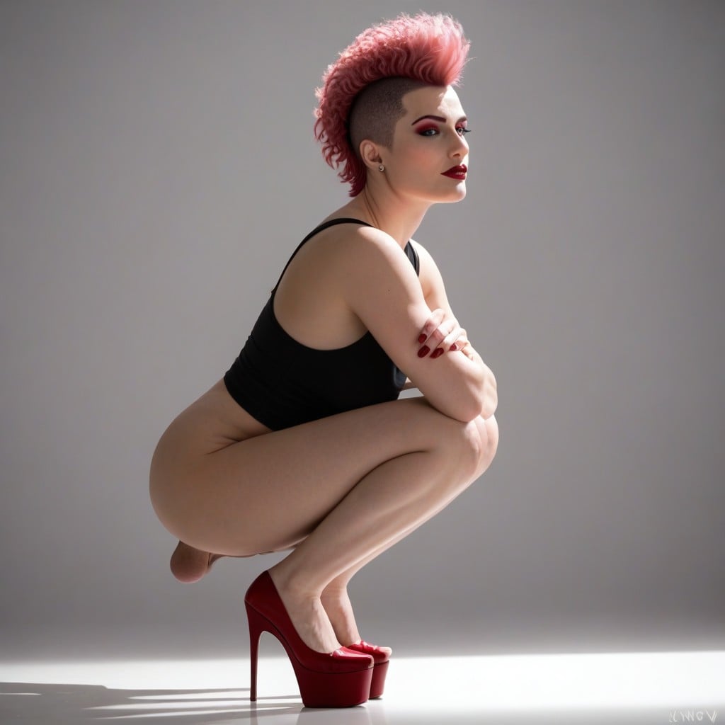 20+, Solo, Long Legs Shemale AI Porn