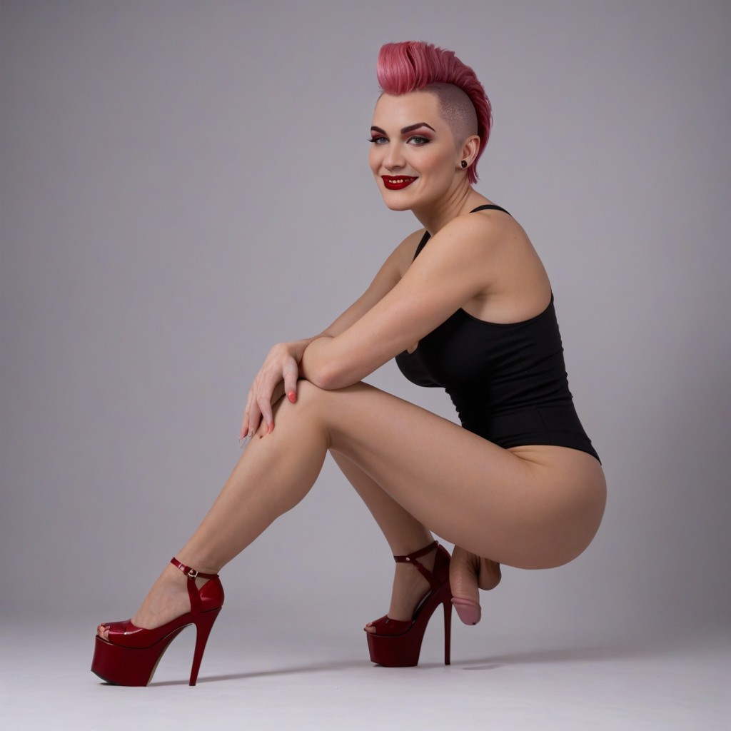 Gigantic, Flaccid Cock, Skinny Shemale AI Porn