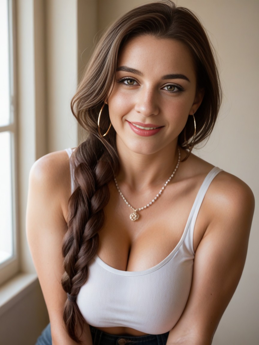 1 Person, Many Details In The Background, Hazel Eyes AI Porn