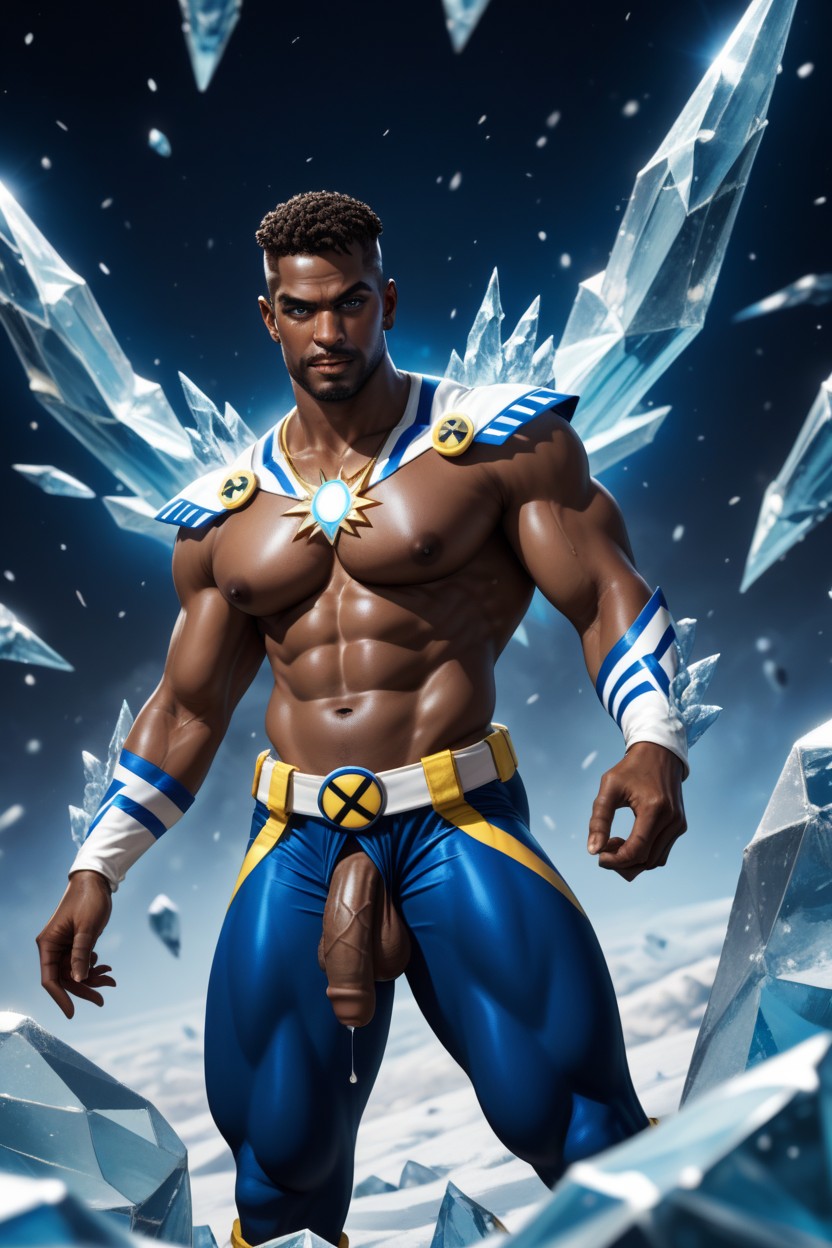 X-men, Motion Lines, Blue Eyes Glowing AI Gay Porn