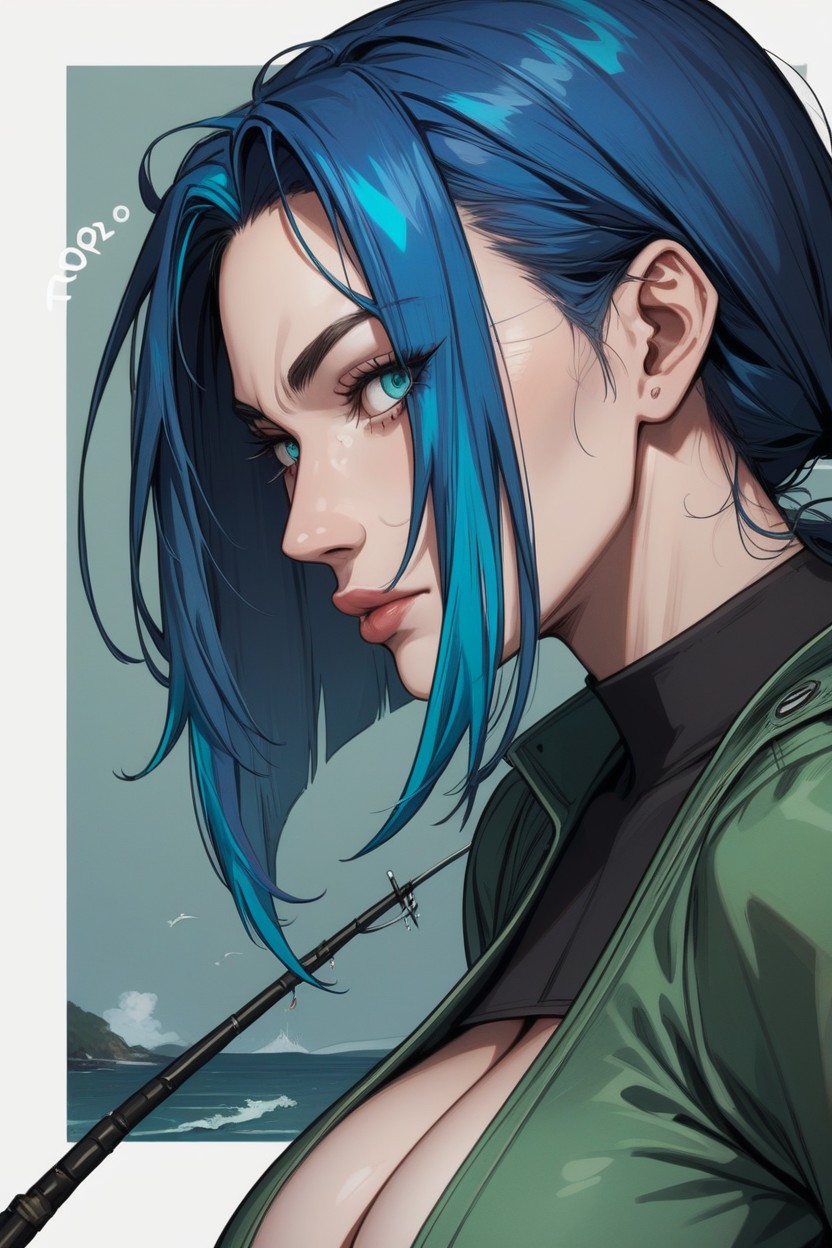Beautiful Face, Bangs On Face, High Resolution Hentai AI Porn