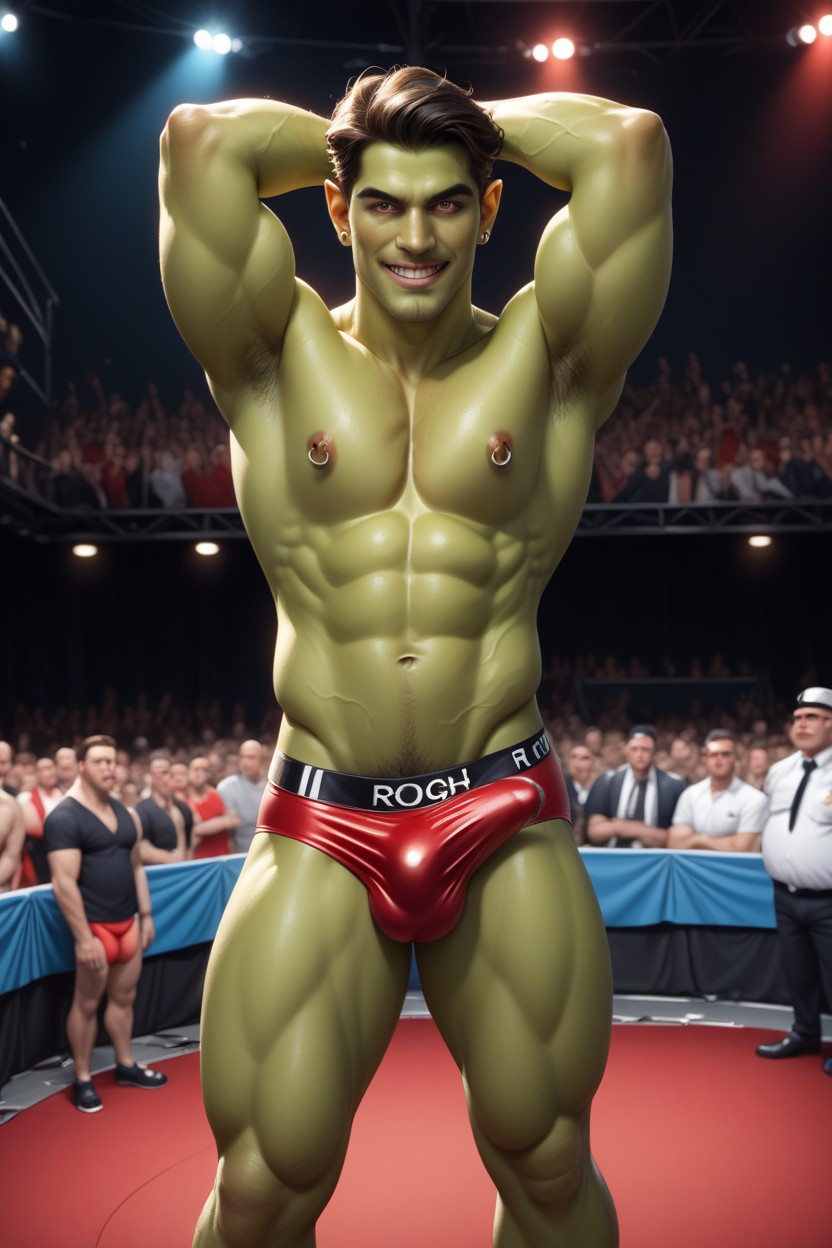 Runway, Massive, Nipple Piercings AI Gay Porn